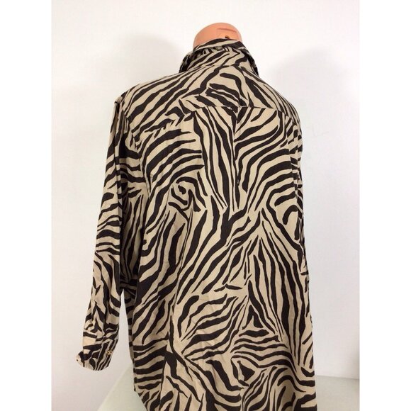 Chaps Animal Print Shirt Womens 3X - Picture 4 of 7